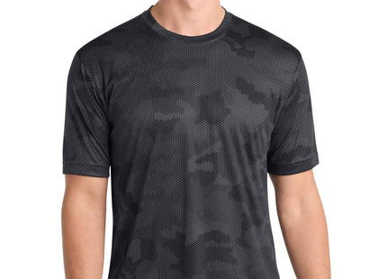 SportTek CamoHex Tee ST370 Iron Grey