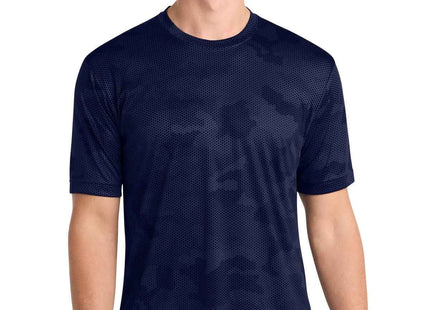 SportTek CamoHex Tee ST370 True Navy
