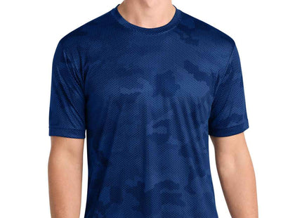 SportTek CamoHex Tee ST370 True Royal