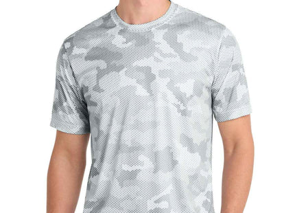 SportTek CamoHex Tee ST370 White