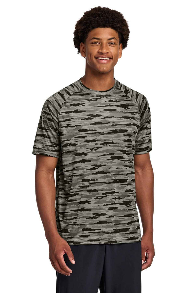 SportTek Drift Camo Tee ST375 Black