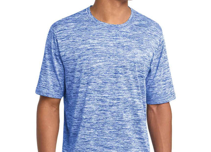 SportTek PosiCharge Electric Heather Tee ST390 True Royal Electric