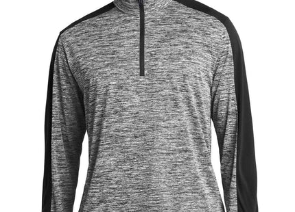SportTek PosiCharge Electric Heather Colorblock 1/4Zip Pullover ST397
