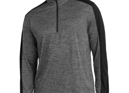 SportTek PosiCharge Electric Heather Colorblock 1/4Zip Pullover ST397