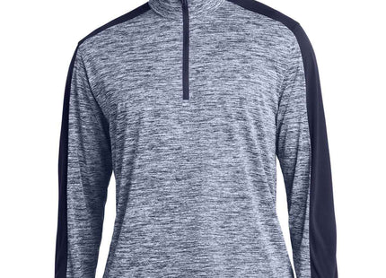 SportTek PosiCharge Electric Heather Colorblock 1/4Zip Pullover ST397