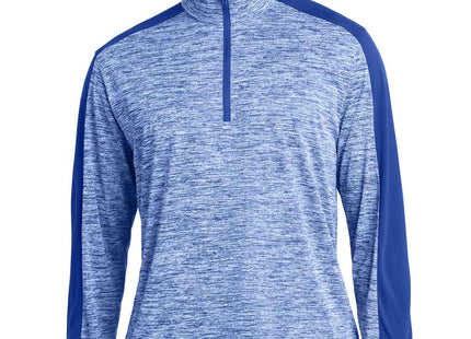 SportTek PosiCharge Electric Heather Colorblock 1/4Zip Pullover ST397