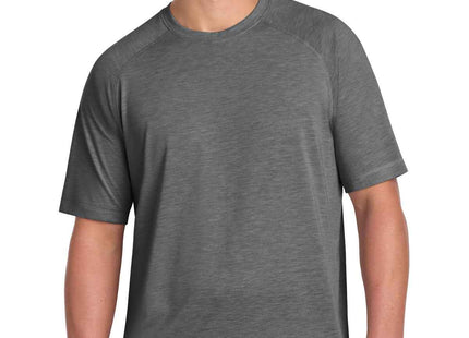 SportTek PosiCharge TriBlend Wicking Raglan Tee ST400 Dark Grey Heather