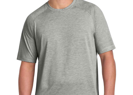 SportTek PosiCharge TriBlend Wicking Raglan Tee ST400 Light Grey Heather