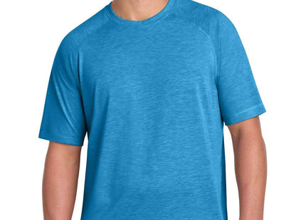 SportTek PosiCharge TriBlend Wicking Raglan Tee ST400 Pond Blue Heather