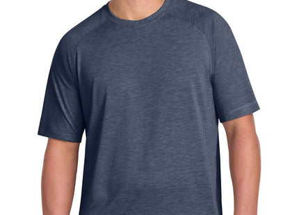 SportTek PosiCharge TriBlend Wicking Raglan Tee ST400 True Navy Heather