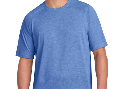 SportTek PosiCharge TriBlend Wicking Raglan Tee ST400 True Royal Heather