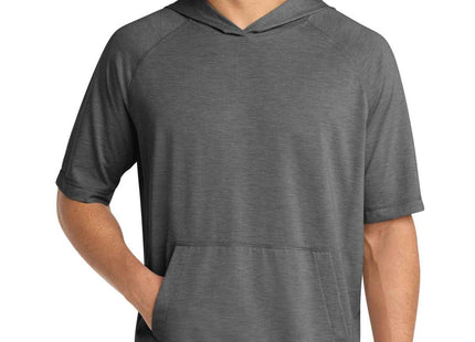 SportTek PosiCharge TriBlend Wicking Short Sleeve Hoodie ST404