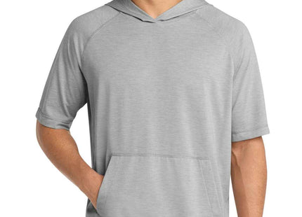 SportTek PosiCharge TriBlend Wicking Short Sleeve Hoodie ST404
