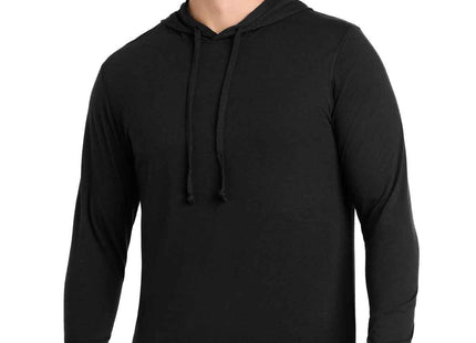 SportTek PosiCharge TriBlend Wicking Long Sleeve Hoodie ST406 Black Triad Solid
