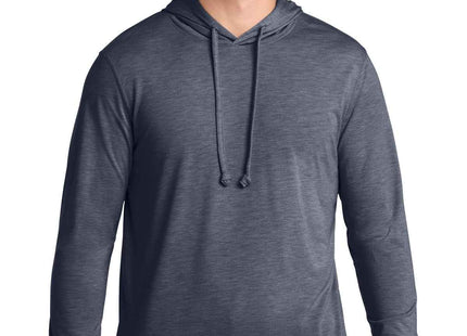 SportTek PosiCharge TriBlend Wicking Long Sleeve Hoodie ST406 True Navy Heather