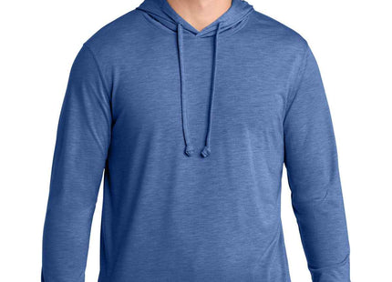 SportTek PosiCharge TriBlend Wicking Long Sleeve Hoodie ST406 True Royal Heather