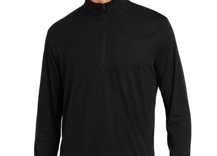 SportTek PosiCharge TriBlend Wicking 1/4Zip Pullover ST407 Black Triad Solid