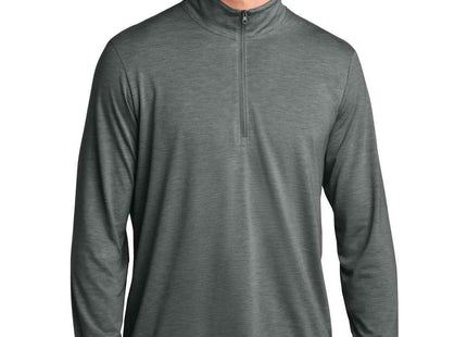 SportTek PosiCharge TriBlend Wicking 1/4Zip Pullover ST407 Dark Grey Heather