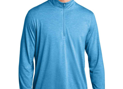SportTek PosiCharge TriBlend Wicking 1/4Zip Pullover ST407 Pond Blue Heather