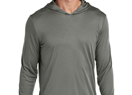 SportTek PosiUV Pro Long Sleeve Hoodie ST420LSH Dark Smoke Grey