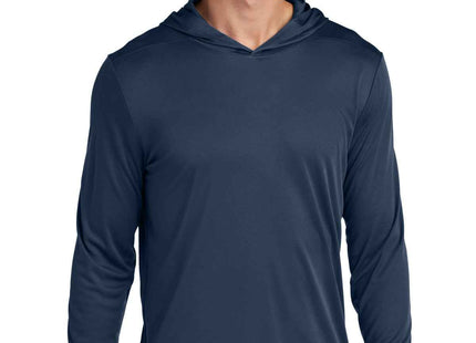 SportTek PosiUV Pro Long Sleeve Hoodie ST420LSH True Navy