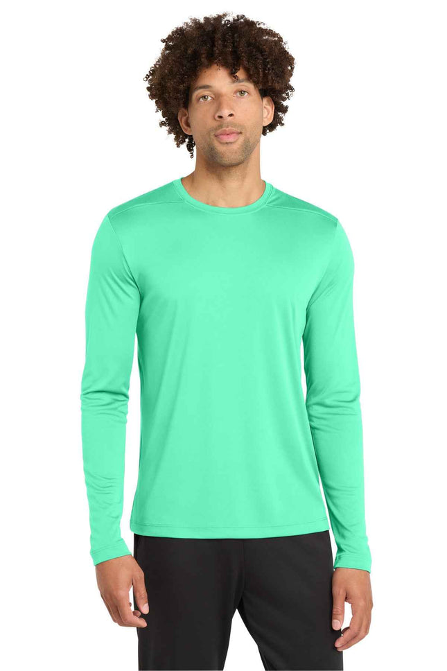 SportTek PosiUV Pro Long Sleeve Tee ST420LS Bright Seafoam