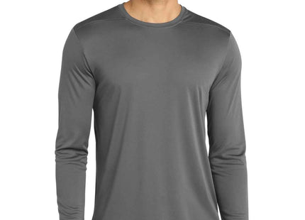 SportTek PosiUV Pro Long Sleeve Tee ST420LS Dark Smoke Grey