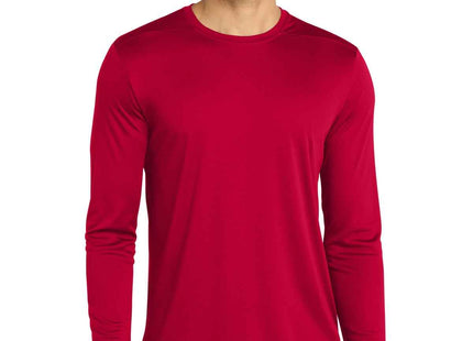 SportTek PosiUV Pro Long Sleeve Tee ST420LS Deep Red
