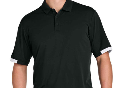 SportTek Club Colorblock Polo ST444 Black White