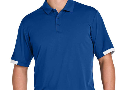 SportTek Club Colorblock Polo ST444 True Royal White