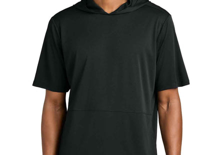 SportTek Club Short Sleeve Hoodie ST445 Black