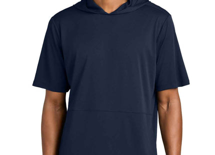 SportTek Club Short Sleeve Hoodie ST445 True Navy
