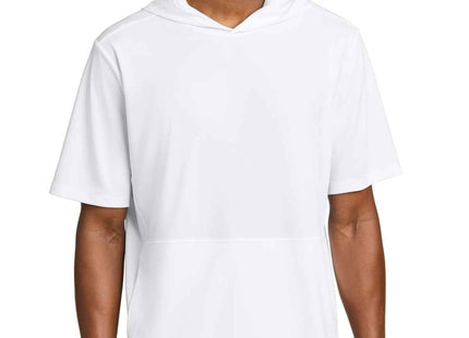 SportTek Club Short Sleeve Hoodie ST445 White