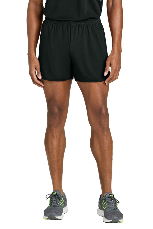 SportTek Club 4" Track Short ST447 Black