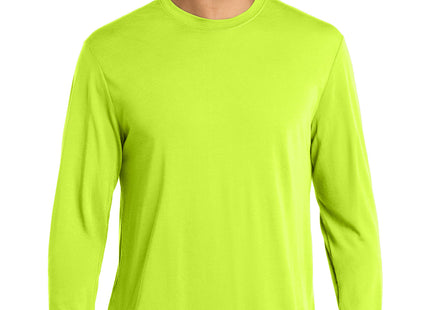 SportTek Long Sleeve PosiCharge Competitor Cotton Touch Tee ST450LS Neon Yellow