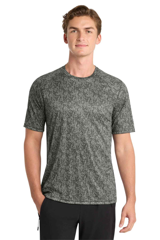 SportTek Digi Camo Tee ST460 Grey Concrete