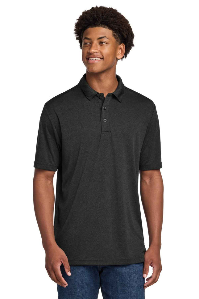 SportTek Endeavor Polo ST467 Black Heather