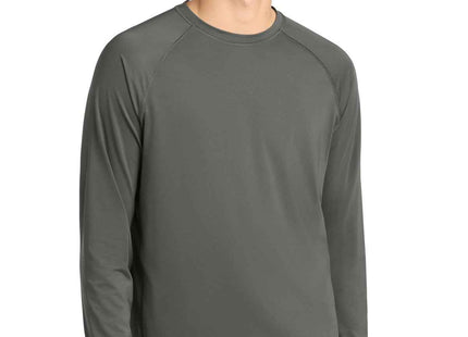 SportTek Long Sleeve Rashguard Tee ST470LS Dark Smoke Grey