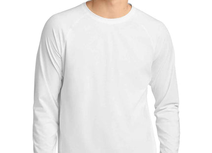 SportTek Long Sleeve Rashguard Tee ST470LS White