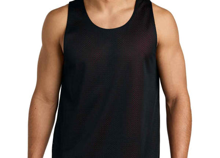 SportTek PosiCharge Reversible Mesh Tank ST5000 Black Deep Red