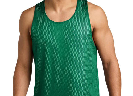 SportTek PosiCharge Reversible Mesh Tank ST5000 Kelly Green White