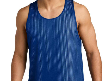 SportTek PosiCharge Reversible Mesh Tank ST5000 True Royal White