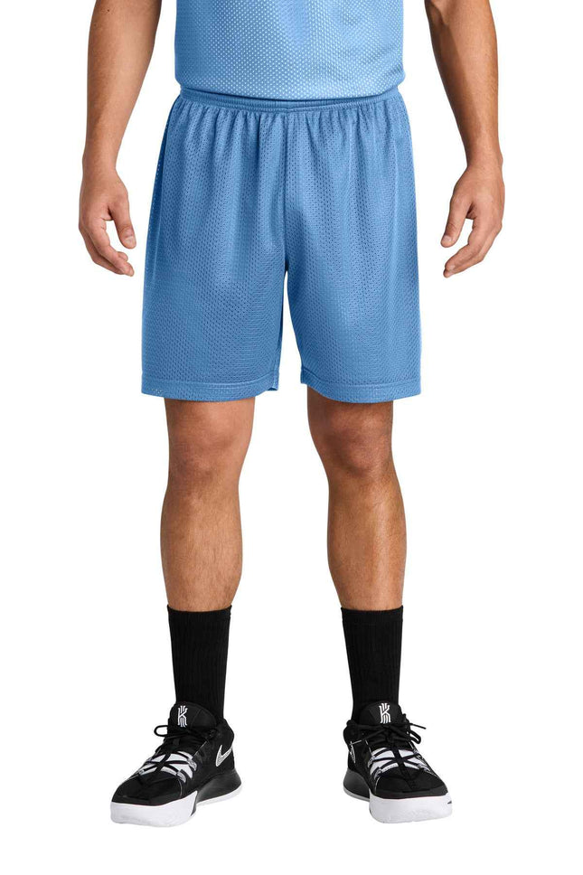 SportTek PosiCharge Mesh 7" Short ST5100 Carolina Blue