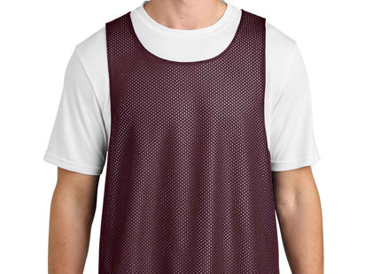 SportTek Lacrosse Reversible Pinnie ST512 Maroon White