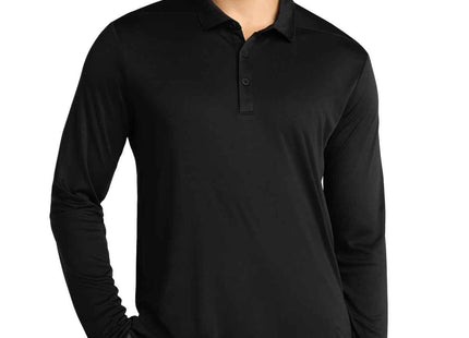 SportTek PosiUV Pro Long Sleeve Polo ST520LS Black