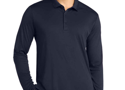 SportTek PosiUV Pro Long Sleeve Polo ST520LS True Navy