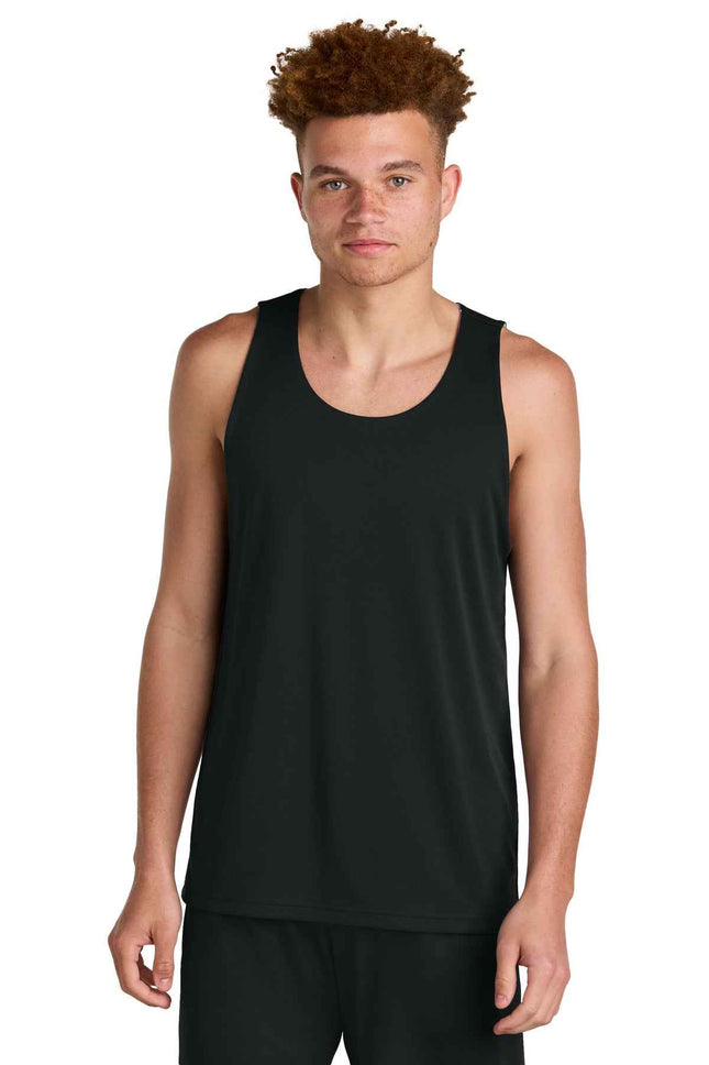 SportTek PosiCharge Competitor Rev Tank ST551 Black White