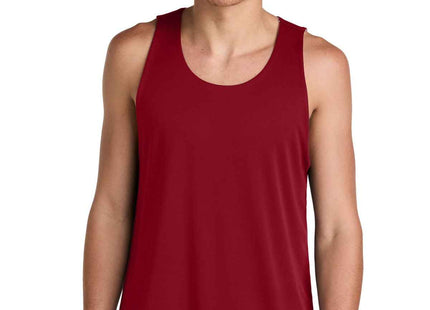 SportTek PosiCharge Competitor Rev Tank ST551 Deep Red White