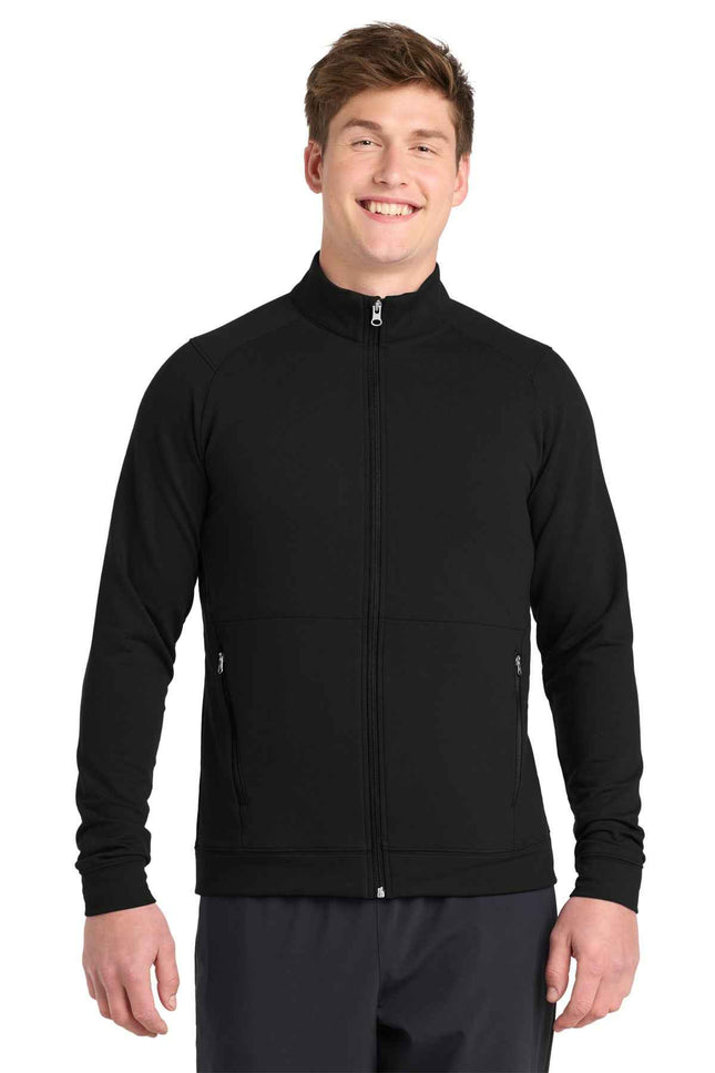 SportTek SportWick Flex Fleece FullZip ST560 Black