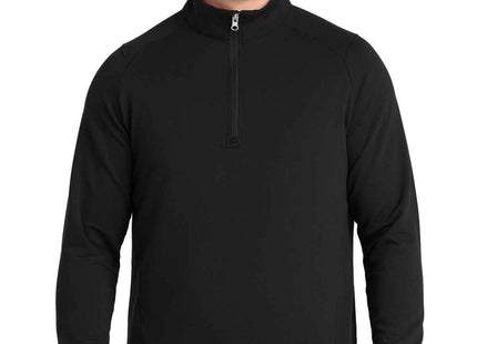 SportTek SportWick Flex Fleece 1/4Zip ST561 Black